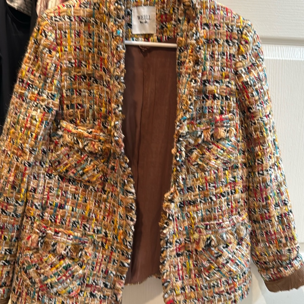 Weill multiple color tweed blazer.  French brand.  Size small.